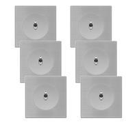 Fontini - 6 Va-Et-Vient Alu Glossy Dom - 6 Plaques Métallisées Gris