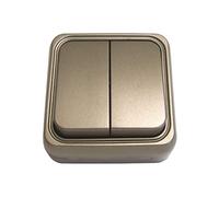 Fontini BF-18 - Double interrupteur 10 A Bronze Sac Surface 250 V