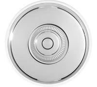 FONTINI - Bouton Poussoir Carillon Porcelaine Blanche Coque Chrome