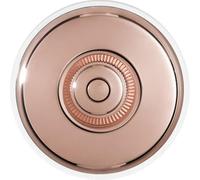 FONTINI - Bouton Poussoir Carillon Porcelaine Blanche - Coque Cuivre