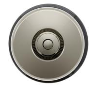 FONTINI - Bouton Poussoir Carillon Porcelaine Noire Coque Nickel