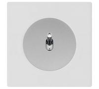 FONTINI - Commande volet roulant ALU - manette chrome DOM + plaque simple blanc