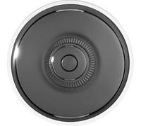 DIMBLER - Bouton Poussoir Carillon Porcelaine Noire Coque Nickel Satiné Réf. 60310793-FONTINI