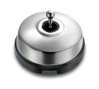 FONTINI - DIMBLER - Interrupteur Va & Vient Porcelaine Noire Coque Chrome Réf. 60308773