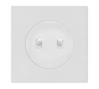 FONTINI - Double va-et-vient blanc avec manette blanc glossy DOM - Gestion lumineuse double avec élégance et modernité