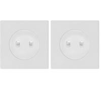 FONTINI - Double va-et-vient blanc avec manette blanc glossy DOM - Gestion lumineuse double avec élégance et modernité (Lot de 2)