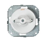 FONTINI - GARBY COLONIAL - Interrupteur Va & Vient et Manette Porcelaine Blanche