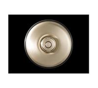 FONTINI - Poussoir en porcelaine noire carcasse dorée satinée- bouton doré brillant Dimbler