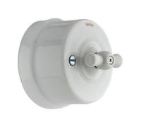 FONTINI - GARBY - Interrupteur Va & Vient Porcelaine Blanche Manette Porcelaine Blanche 10A-250V - Réf. 30308173