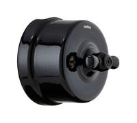 Fontini - Interrupteur va-et-vient Garby noir manette noire Ã64,5 mm - Noir
