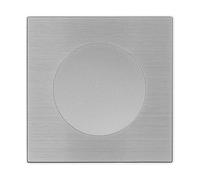 FONTINI - Obturateur aluminium DOM avec plaque simple métallisée gris - design moderne et finition haut de gamme