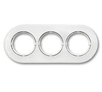 FONTINI - Plaque 3 postes porcelaine blanche DO LOW