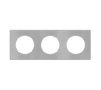 FONTINI - Plaque triple METALLISE GRIS DOM