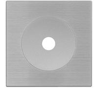 FONTINI - Sortie câble ALU DOM avec plaque simple métallisée gris - Design moderne et pratique