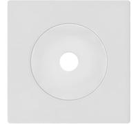 FONTINI - Sortie câble blanc DOM avec plaque simple blanc - Discrétion et design épuré pour vos installations