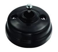 Fontini - Va & Vient Porcelaine Noire Manette et Vis Chrome Brillant