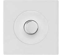 FONTINI - Variateur universel blanc avec bouton blanc DOM et plaque simple blanc - Contrôle précis et design intemporel