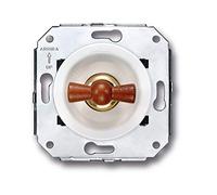 Fontini Venezia Lot de 2 interrupteurs 10 A 250 V en bois Blanc