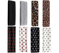 FonVan 8Pcs Bandeaux élastiques Unisexe, Bandeaux Sport antidérapants à Motifs léopard, cœurs et Pois, Accessoires de Cheveux Doux pour Yoga, Course, Fitness et Quotidien (7x23,5 cm)