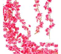 Fonyiunce 2 pièces Fleurs de Cerisier Artificielles, Guirlande Fleurs Artificielles Deco, Fausse Fleur de Cerisier en Soie à Suspendre pour Décoration de Maison Mariage Fête Jardin