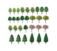 Fonyiunce 30 Pièces Arbre Modelisme（3.5cm-7cm）Paysage Ferroviaire， Paysages Miniatures Table de Sable Vert Modèle pour DIY de Paysage Landscape Décoration Miniature Miniatures Table de Sable, Vert Nat