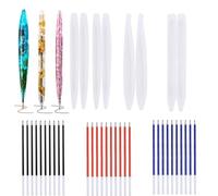 Fonyiunce 8 Pièces Moule Resine Epoxy Stylo à Bille, Moules en Résine de Stylo avec 30 Recharges, Moule Stylo Resine, Kit Moule en Silicone, pour Le Bricolage Moule en résine époxyde Silicone