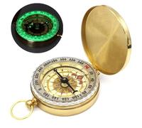 Fonyiunce Boussole, Boussole D'extérieur, Boussole étanche en Laiton, Portable Boussole, Boussole de Navigation Extérieure, avec Fonction Lumineuse, pour Voyage Randonné Exploration Wandern Auch
