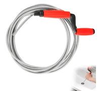 Fonyiunce Furet Deboucheur Canalisation, 5 m × 6 mm, Canalisation avec Manivelle, Spirale Déboucheur WC, pour Nettoyage Tuyaux Cuisine Douche Baignoire Evier