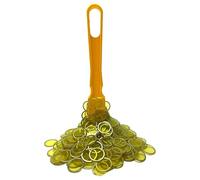 Fonyiunce Kit de Bingo Magnétique,1 Bâton Magnétique + 100 Jetons Loto,Jetons Magnétiques avec Stick,Jeu Éducatif pour Enfants et Accessoire Pratique de Stockage (Jaune)