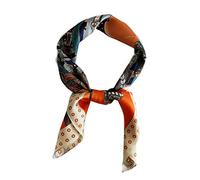 FONYVE Écharpe carrée en satin pour femme - 69,5 x 69,8 cm, Medium