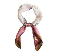 FONYVE Écharpe carrée en satin pour femme - 69,5 x 69,8 cm, Medium