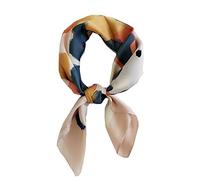 FONYVE Écharpe carrée en satin pour femme - 69,5 x 69,8 cm, Medium