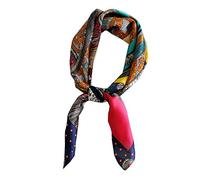 FONYVE Écharpe carrée en satin pour femme - 69,5 x 69,8 cm, Medium