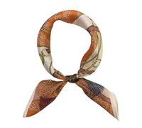 FONYVE Foulard carré 100% soie de mûrier, léger, 53 x 53 cm, Small