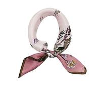 FONYVE Foulard carré 100% soie de mûrier, léger, 53 x 53 cm, Small