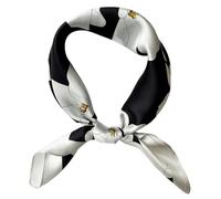 FONYVE Foulard carré 100% soie de mûrier, léger, 53 x 53 cm, Small