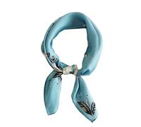 FONYVE Foulard carré 100% soie de mûrier, léger, 53 x 53 cm, Small