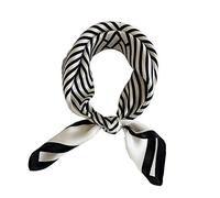 FONYVE Foulard carré 100% soie de mûrier, léger, 53 x 53 cm, Small