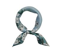 FONYVE Foulard carré 100% soie de mûrier pour femme, léger, 53 x 53 cm, Small