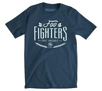 Foo Fighters 100% Rock T-Shirt Bleu foncé Band Merch, Bandes