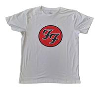 Foo Fighters FF Logo Slim Fit T-Shirt Homme Blanc, white-417, L