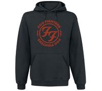 Foo Fighters Logo Red Circle Homme Sweat-Shirt à Capuche Noir XXL