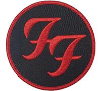 Foo Fighters - Rock Off officially licensed products Foo Fighters Patch Circle Logo Officiel Embroidered Woven Iron On 105 X 45Mm