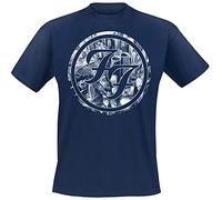 Foo Fighters Sonic Highways - City Circles Homme T-Shirt Manches Courtes Bleu foncé