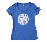 Foo Fighters T Shirt 70S Band Logo Nouveau Officiel Femme Skinny Fit Bleu Size S