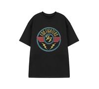 Foo Fighters T-Shirt Homme | Noir éclair Manches Courtes | T-Shirt Graphique pour Les Fans de Musique | Vêtements de Musique Alternative pour Groupe de Rock | Tenue de Concert pour Homme