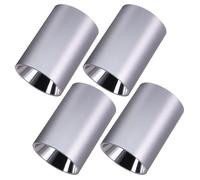 FOOC Spot de plafond Moderne LED 12W pack de 4 en saillie Rond Φ70mm Blanc naturel 4000K COB Downlight 230V pour salon chambre enfants bureau cuisine chambre, Argent