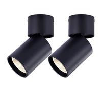 FOOC Spot LED Plafonnier Moderne Applique 15W CRI>90 Vertical Horizontal Rotation, ø60mm Corps 36° Angle de Faisceau Blanc naturel 4000K pour Salon Bureau Commercial Chambre d'Enfant Cuisine, 2-Pack