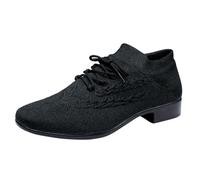 Fooceoute Chaussures Danse Lacets pour Hommes,Chaussure Danse en Ligne Homme,Homme Dances Sneakers,Facile Mettre Et Enlever,Convient pour Les FêTes,SoiréEs,Mariages,Banquets