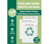 Food and Drink Waste Log Book: Track, Reduce & Report Food Waste, Analysis Forms & Sustainability Guidance